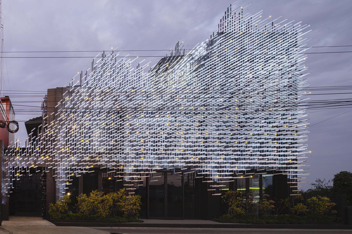 超人気ブティック with dazzles Aluminum Modern of Museum intricate facade metallic 彫刻・オブジェ